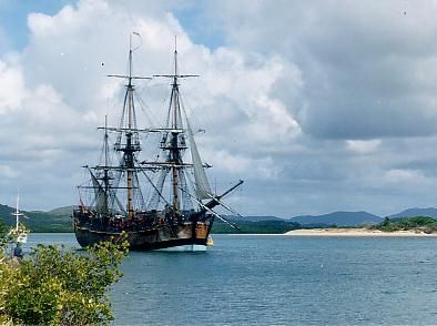 Picture Of Captain James Cook Endeavour Replica