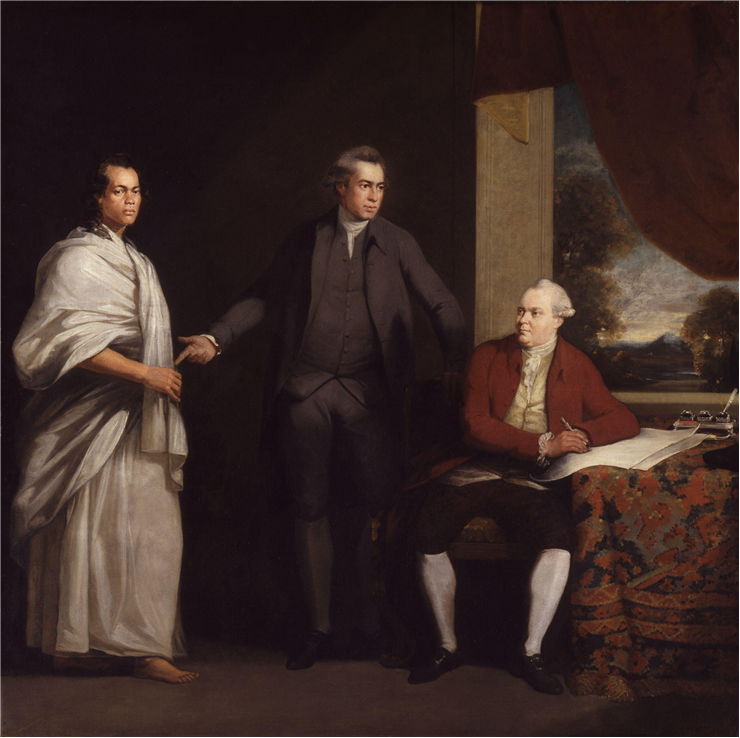 Picture Of Joseph Banks And Daniel Charles Solander And Omai