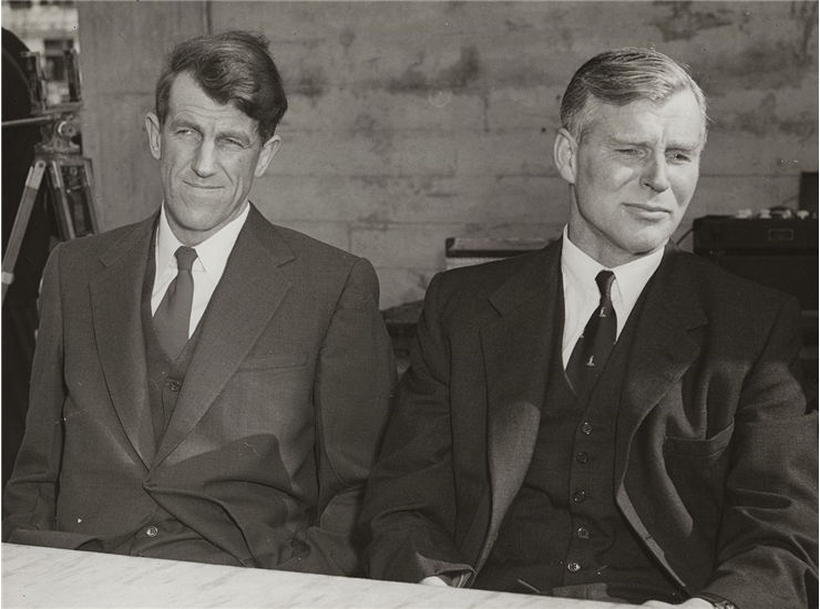 Picture Of Vivian Fuchs With Sir Edmund Hillary