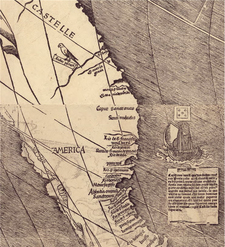 Picture Of Waldseemuller Map 1507