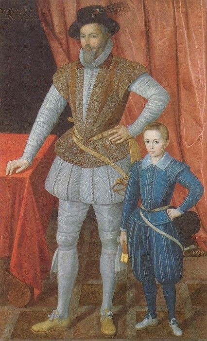 Picture Of Walter Ralegh And His Son